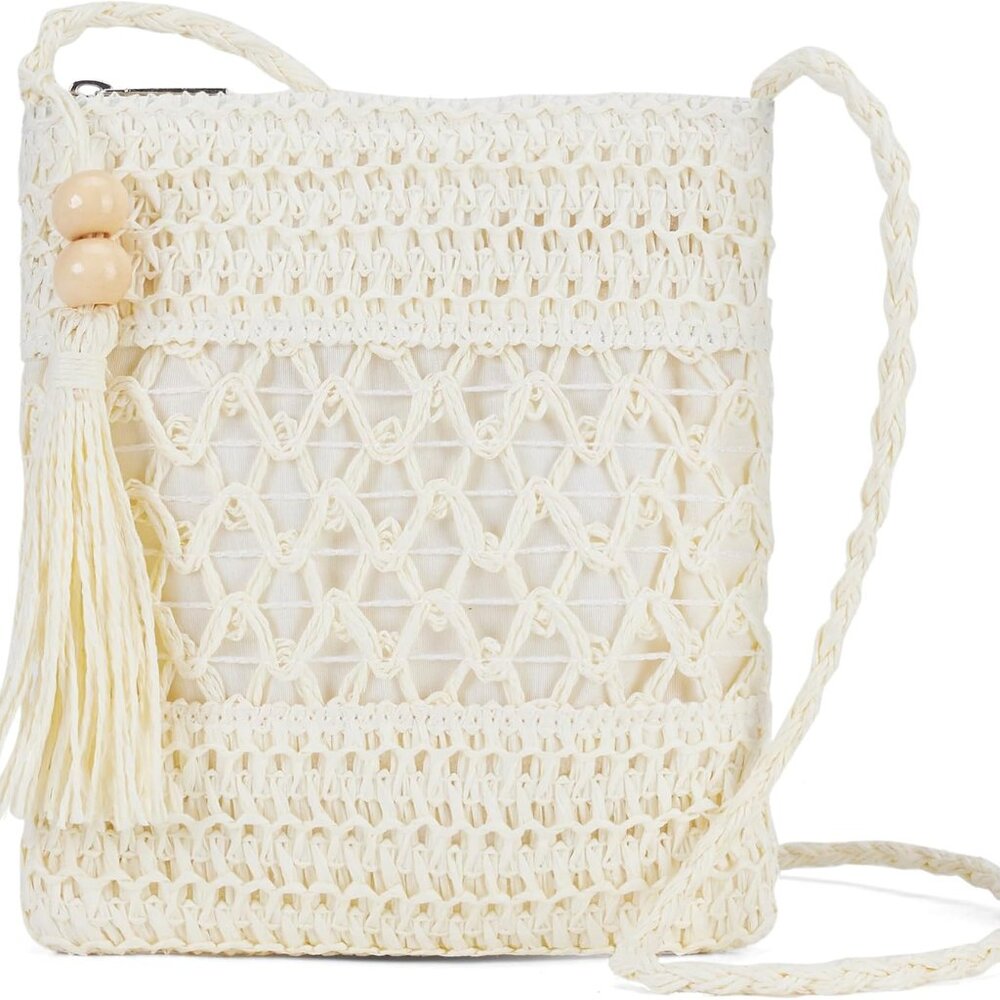 Small Beach Straw Purse For Women: Straw Bags Crossbody Shoulder Handbags - Raff